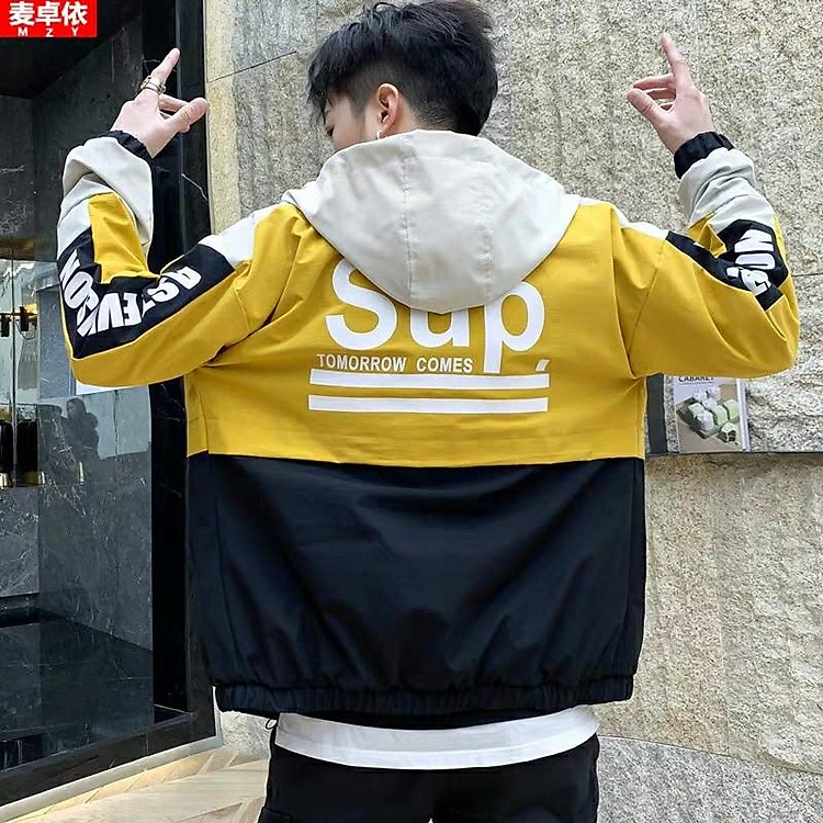 Áo Khoác Thời Trang Nam Có Mũ Chất Phao 2 Lớp In Chữ Cực Teen - FMHD003