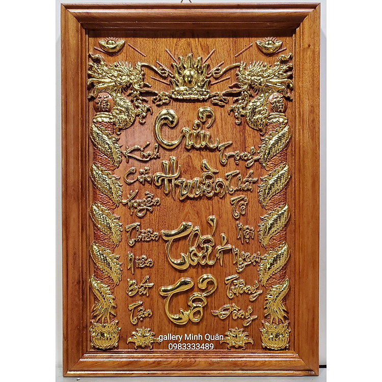 Liễng thờ gia tiên -Cửu Huyền Thất Tổ ( Chế tác bằng gỗ hương liền tấm )