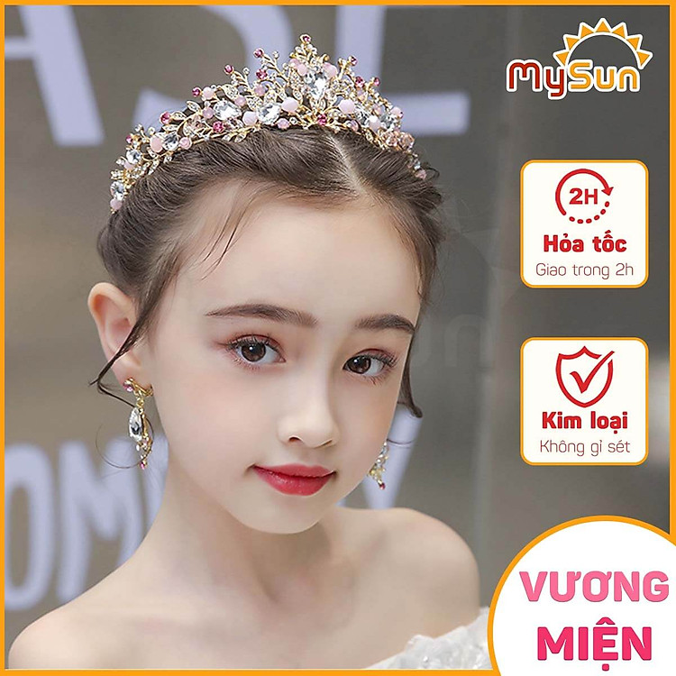 Vương miện công chúa cài tóc trang trí bánh sinh nhật - Ảnh 3