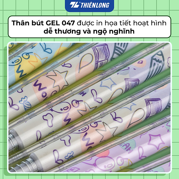 Bút gel Quick Dry Thiên Long GEL-045 - Mực đen - Ảnh 4