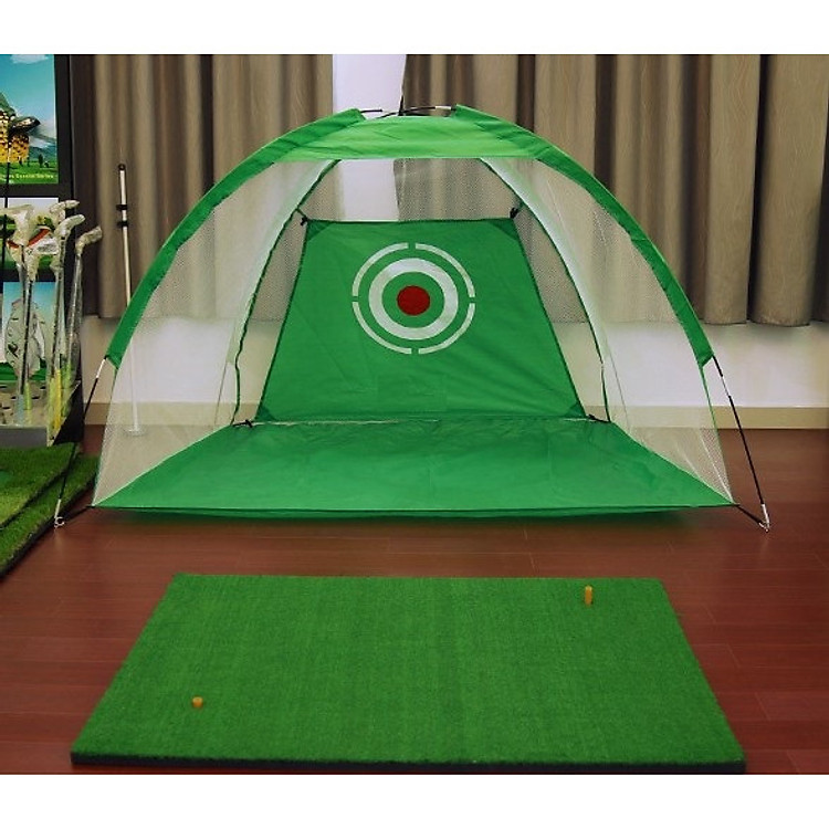 Bộ thảm + Lồng tập swing golf tại nhà: Thế hệ mới có lỗ tập chip, dễ di chuyển, chất lượng tốt