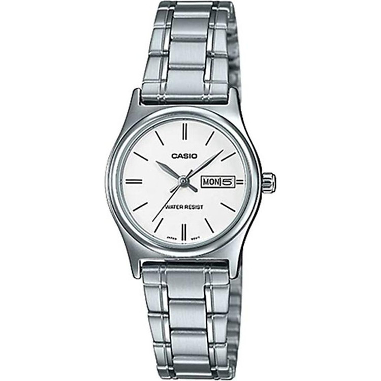 Đồng Hồ Casio Nữ LTP-V006D-7B2UDF Dây Kim Loại - Mặt Màu Trắng - Chống Nước