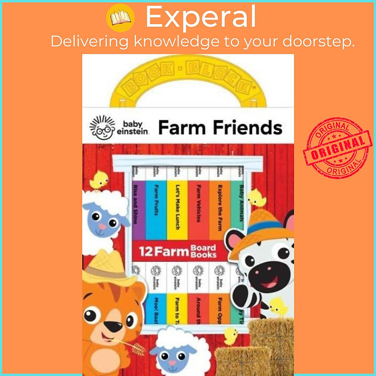 Sách - Baby Einstein Farm Friends 12 Board Books My First Library by P I Kids (UK edition, hardcover)