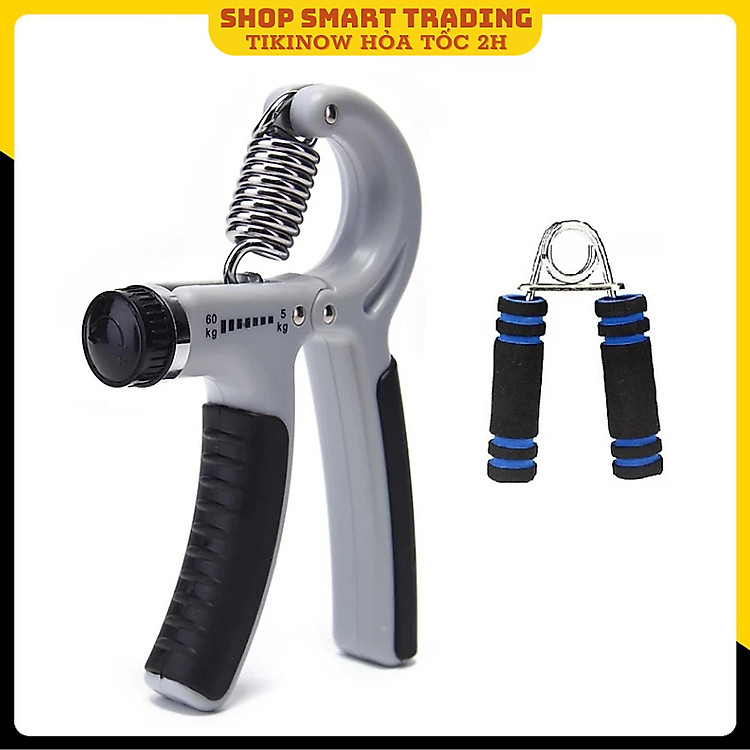 Dụng cụ tập cơ tay điều chỉnh lực từ 5-60kg tặng kèm bóp tay thể thao (Màu ngẫu nhiên)