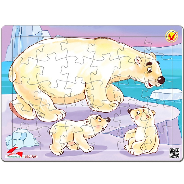 Tìm mua tại Avakids: Tranh Xếp Hình A4 Gấu Bắc Cực - Ngập tràn khuyến mãi