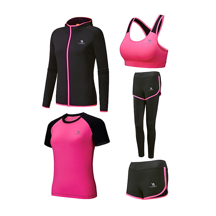 Combo Quần Áo Tay Dài Chạy Bộ Nữ CAMEL C8S1T6649 (5 cái)