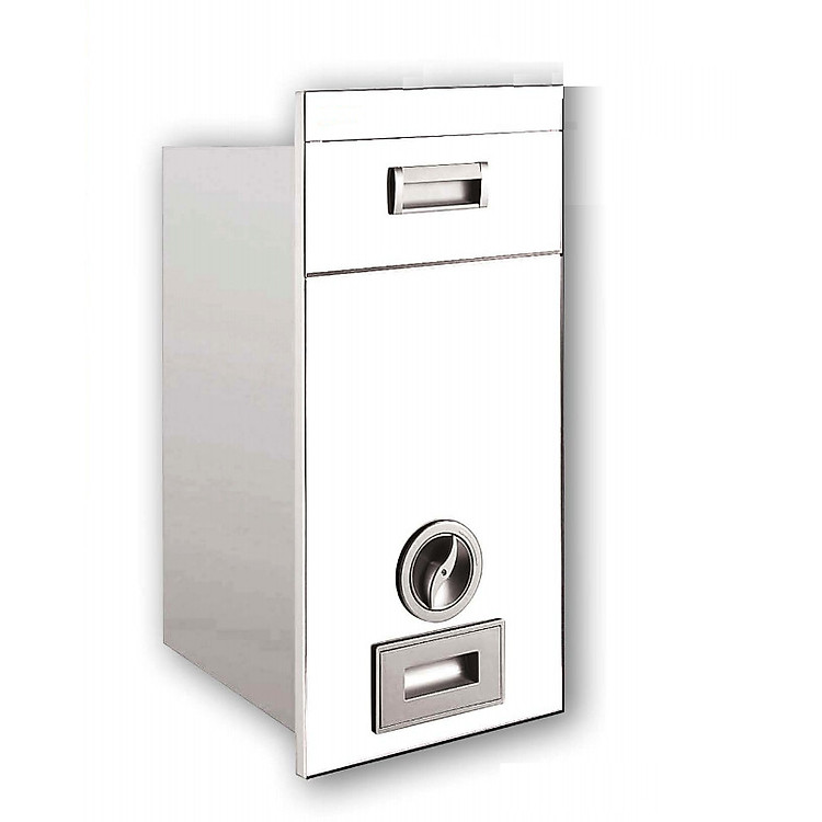 Thùng gạo mặt kính trắng xanh ánh dương 15kg BG08.300