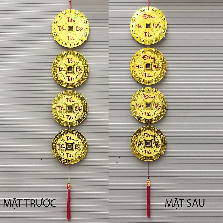 Dây Đồng tiền may mắn trang trí Tết cỡ 90cm