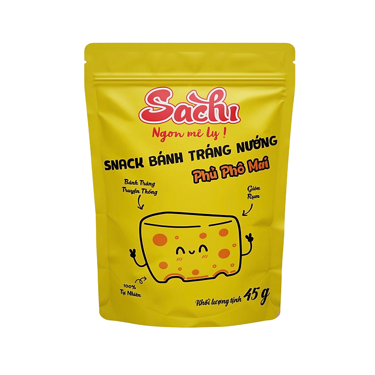 Snack Sachi bánh tráng Vị Phô Mai - Thùng 5 gói