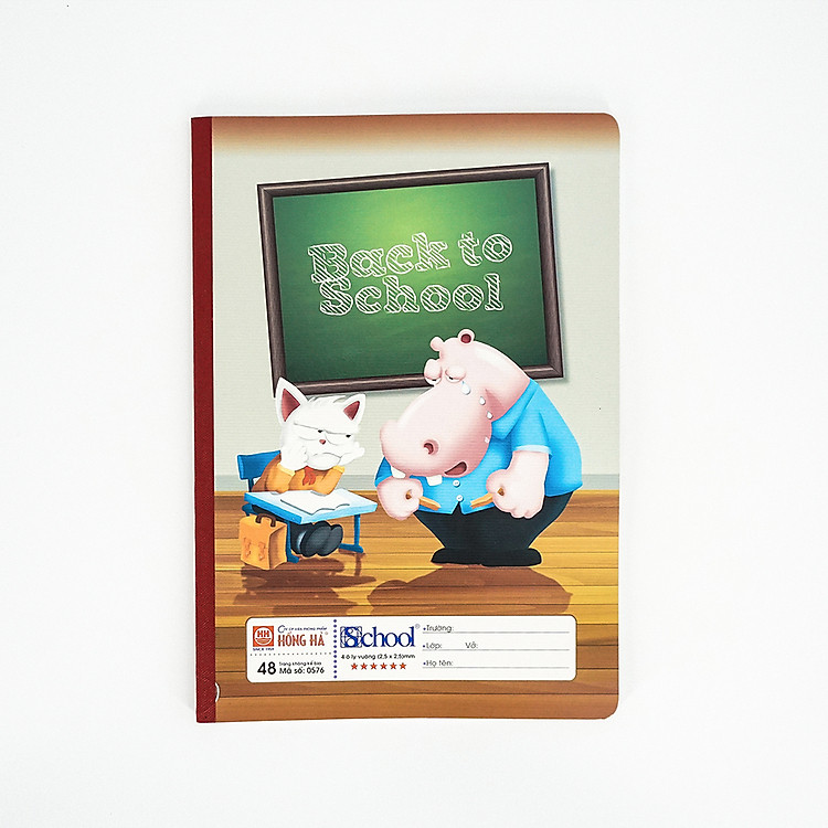Vở 4 Ô ly 48 trang School 3D Hồng Hà 0576 (lốc 10 quyển)