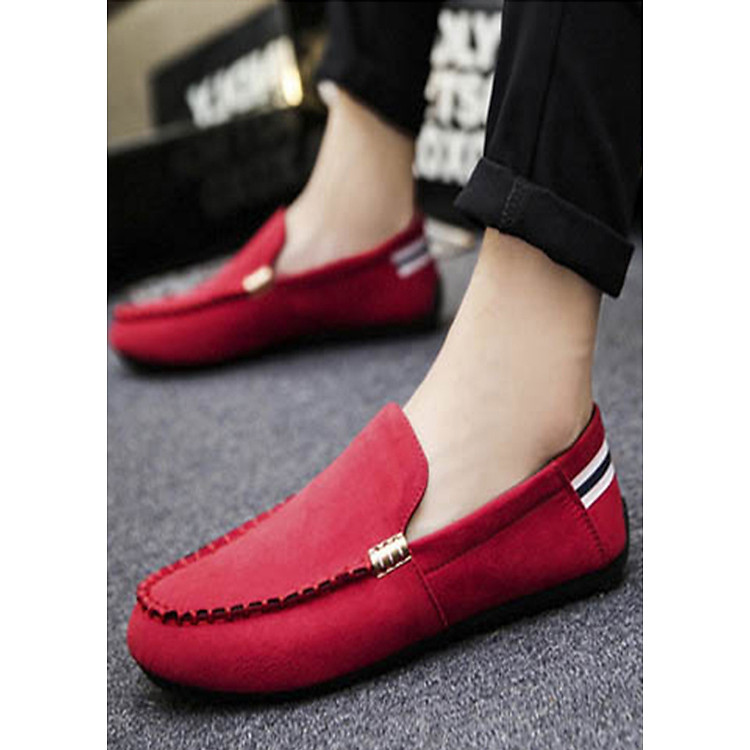 Giày Lười Nam Cao Cấp Trẻ Trung Lịch Sự - Màu Đỏ SV-06