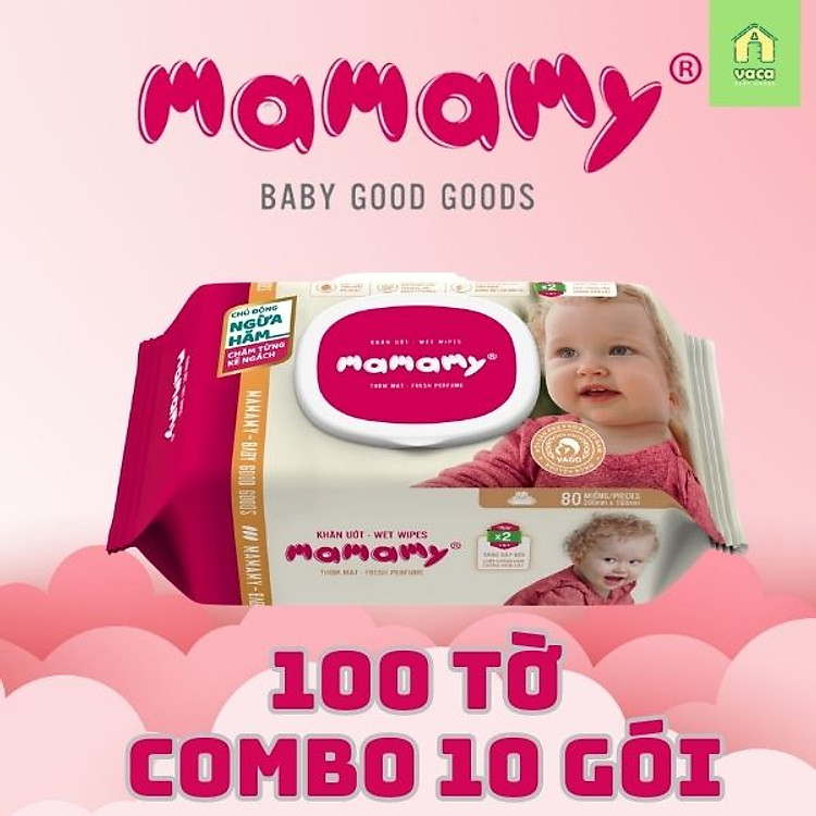 Mua Combo 10 gói khăn ướt Mamamy Ưu đãi