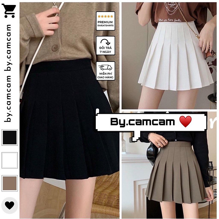 Chân váy xếp ly, Chân váy tennis xòe basic Mặc Gì Cũng Xinh .