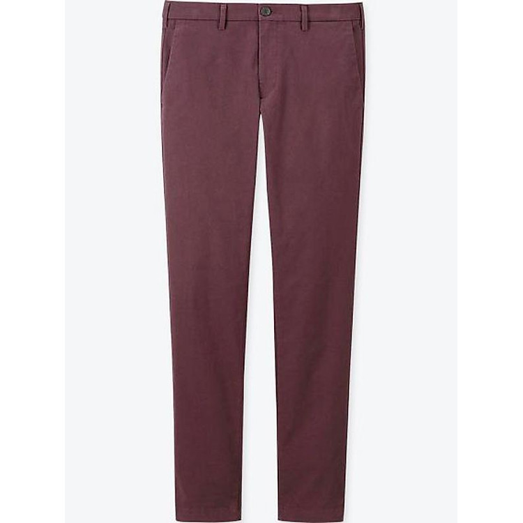 Quần Kaki Nam MEN Slim Fit Chino Flat Front Pants WINE - SIZE 29-30-32-34