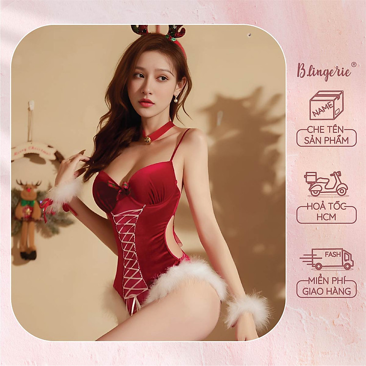 Bộ Bodysuit Cosplay Mùa Noel (Không kèm cài tóc) - B.Lingerie