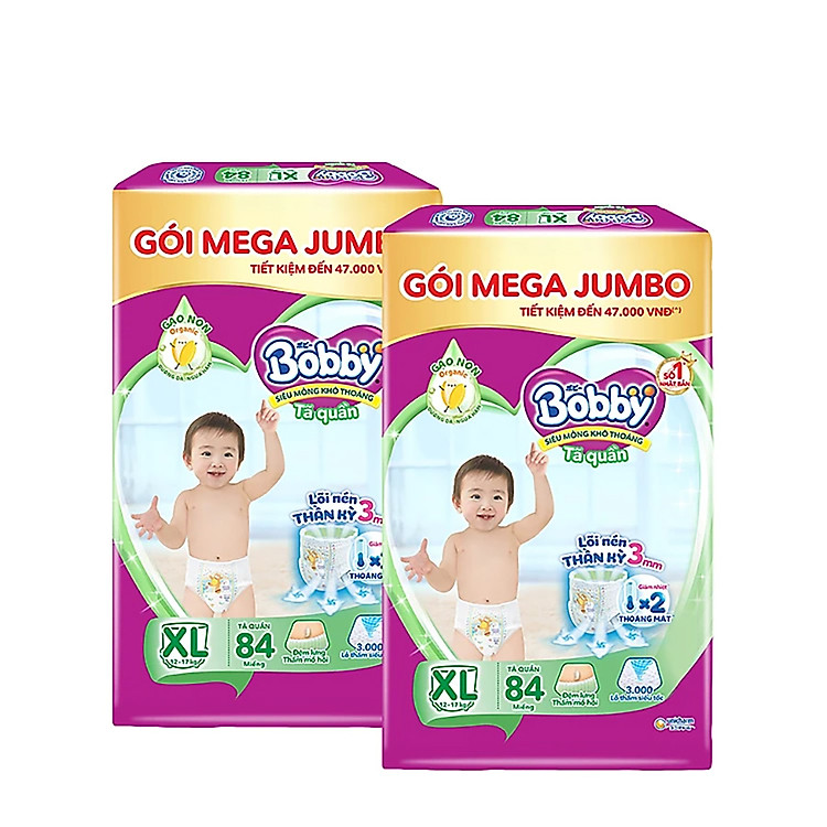 Mua Combo 2 Tã quần Bobby - Size XL Chính hãng Ưu đãi - Hình ảnh 2
