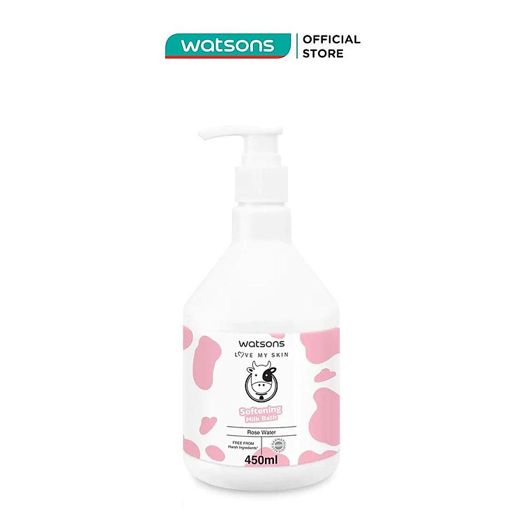 Sữa Tắm Watsons Mềm Mượt Da Love My Skin Softening Milk Bath 450ml