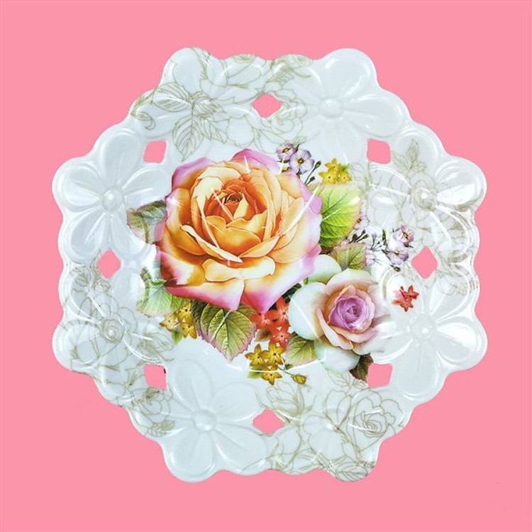 Đĩa nhựa phíp đựng hoa quả cách điệu GS7643