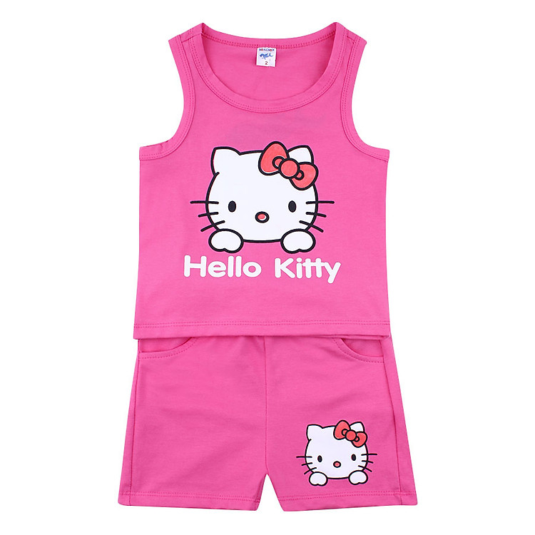 Bộ Hello Kitty Bé Gái BONCHOP BBG-8092519SEN - Hồng Cánh Sen