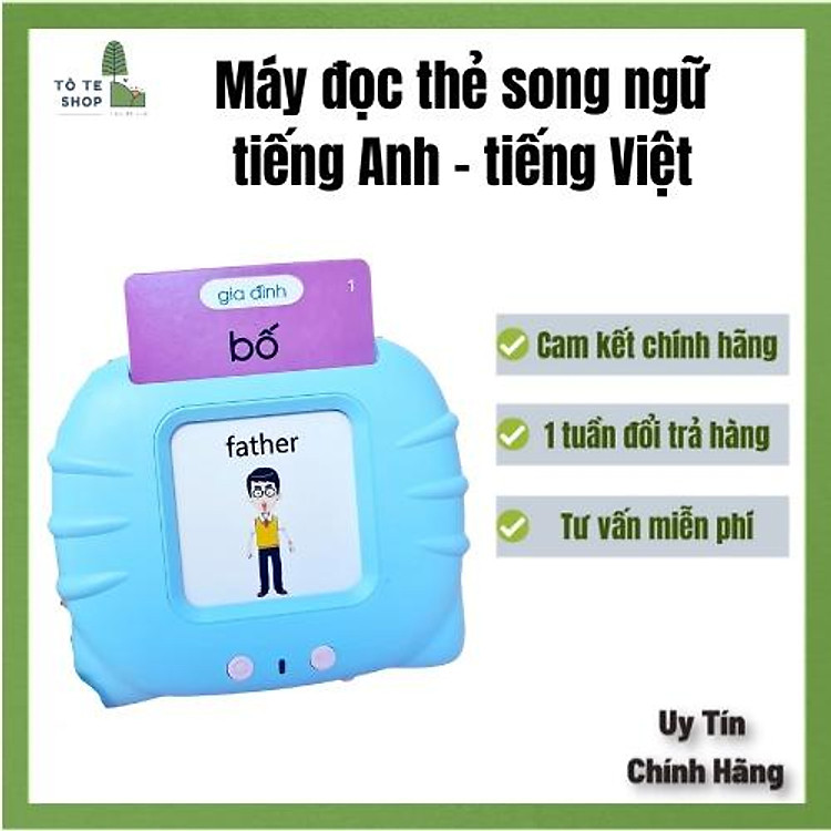 Máy đọc thẻ song ngữ tiếng Việt và tiếng Anh, máy đọc thẻ song ngữ gồm 112 thẻ, 225 thẻ, máy đọc thẻ Tuệ Minh