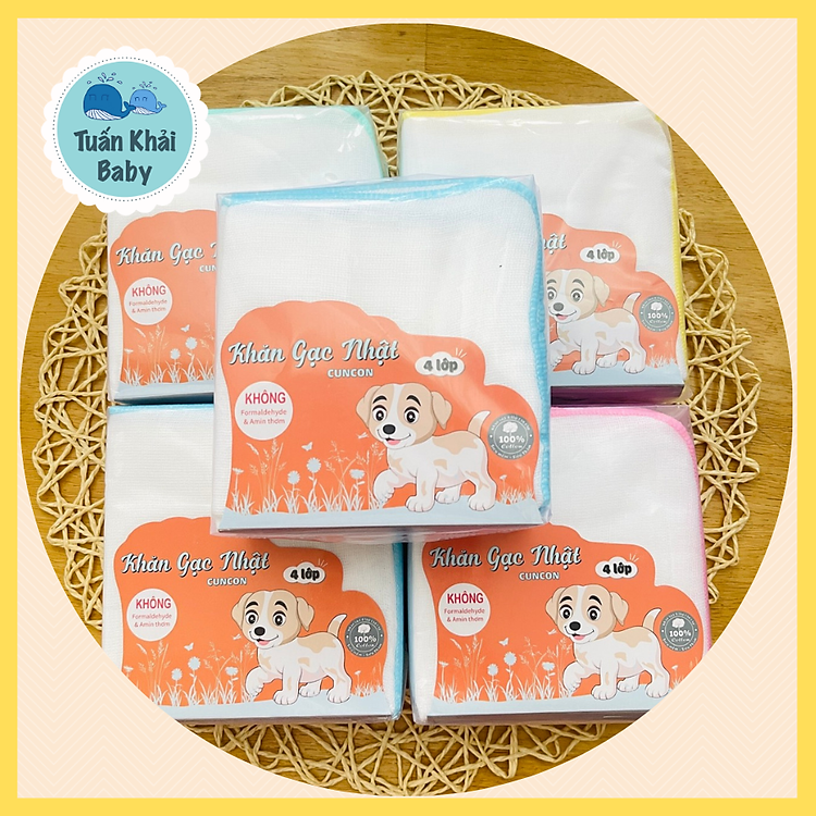 Chọn mua tại Shopee: Khăn Sữa Gạc 4 Lớp CUNCON 10 Cái mua giá tốt nhất tại Shop Mall
