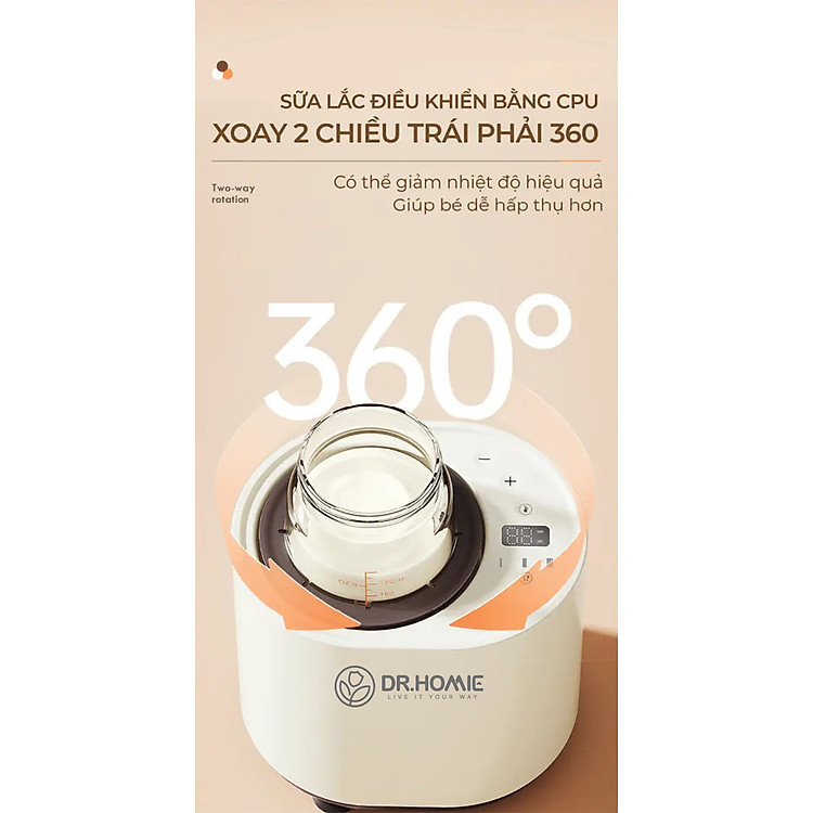 Mua Máy lắc sữa giữ ấm DrHomie G63 Chính hãng Giá rẻ - Hình ảnh 3