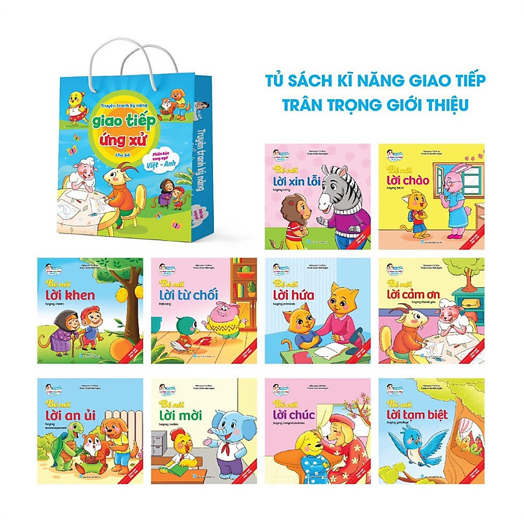 Truyện Tranh Kỹ Năng Giao Tiếp Cho Bé Song Ngữ Việt Anh