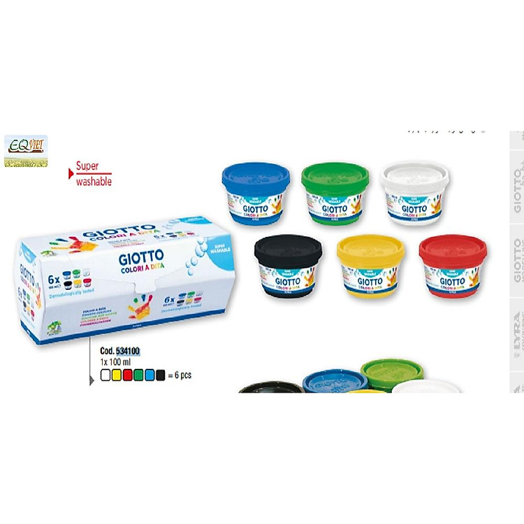 Bộ Màu Vẽ Tay GIOTTO Colori A Dita (6 màu)