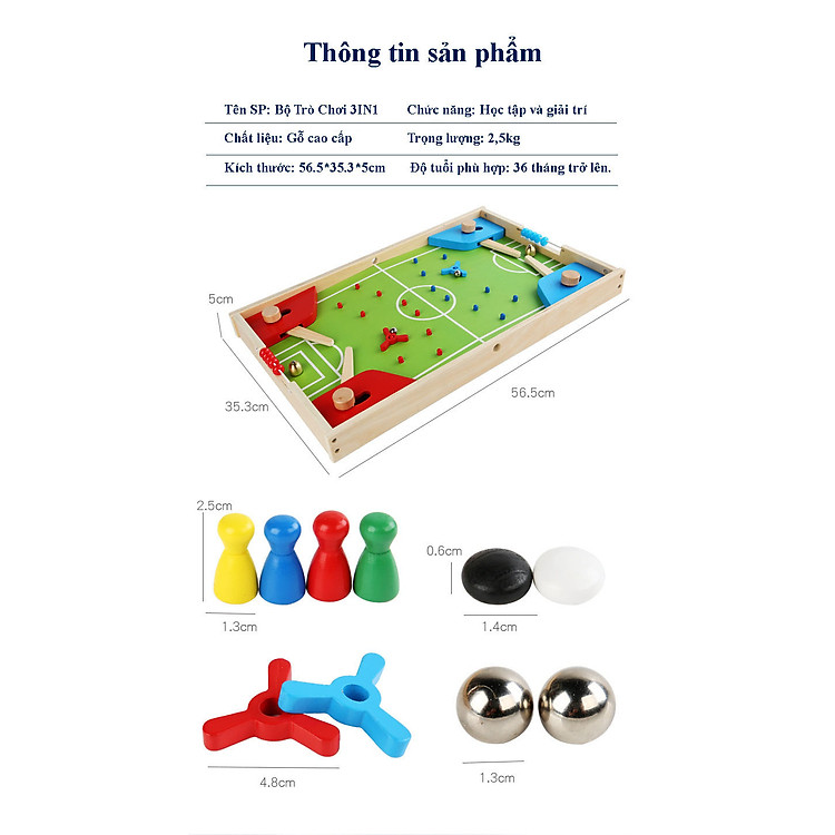 Mua Bộ Đồ Chơi Gỗ Cao Cấp 3IN1 Chính hãng Tiết kiệm - Hình ảnh 5