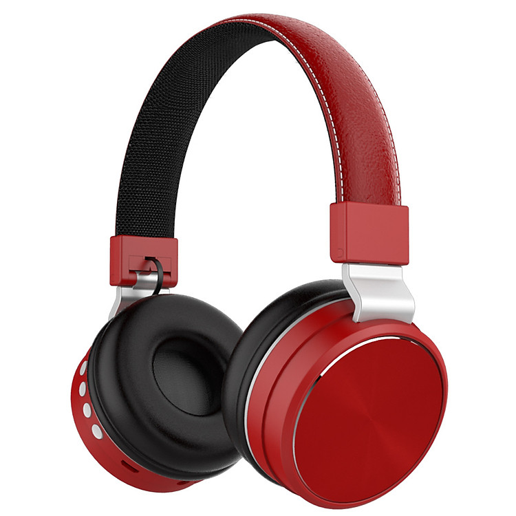 Tai Nghe Headphone Bluetooth Không Dây FM Cao Cấp (Màu Đỏ)