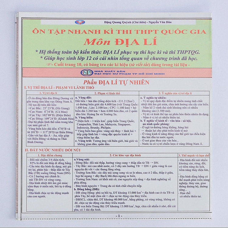 Ôn Tập Nhanh Kì Thi THPT Quốc Gia - Môn Địa Lí - Ảnh 2