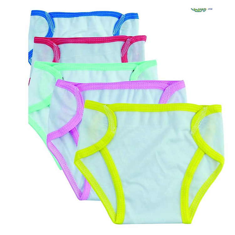 Tã vải sơ sinh trắng viền màu combo 10 Chính hãng Giá tốt - Hình ảnh 2