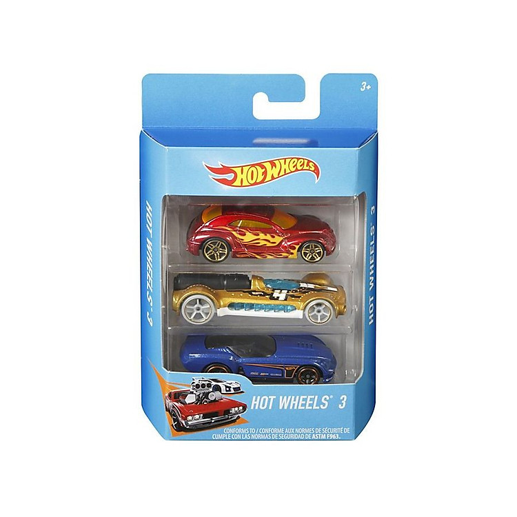 Bộ 3 Siêu Xe Hot Wheels K5904 Chính hãng Tiết kiệm - Hình ảnh 2