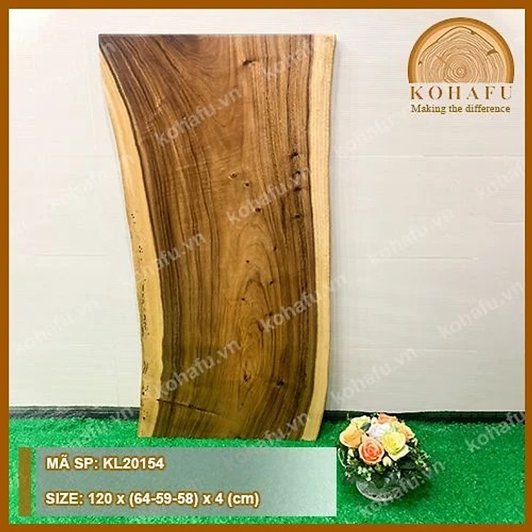 Mặt Bàn Dài 1.2m Gỗ Me Tây Nguyên Tấm Tự Nhiên KOHAFU
