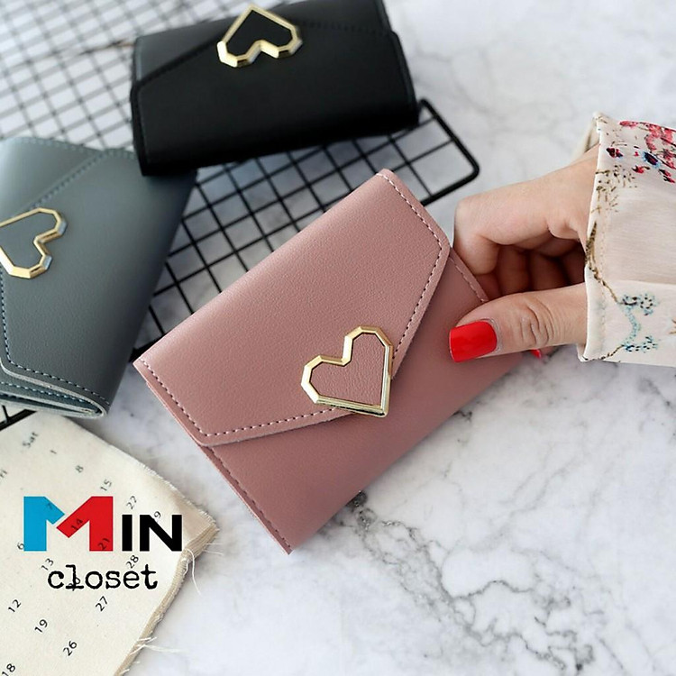 Ví bóp nữ Ví nữ cầm tay mini bỏ túi nhiều ngăn dễ thương V061114