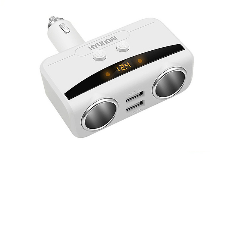 Bộ chia tẩu sạc 2 tẩu 2 cổng USB kiêm tẩu thuốc Hyundai HY-32 (hàng nhập khẩu)