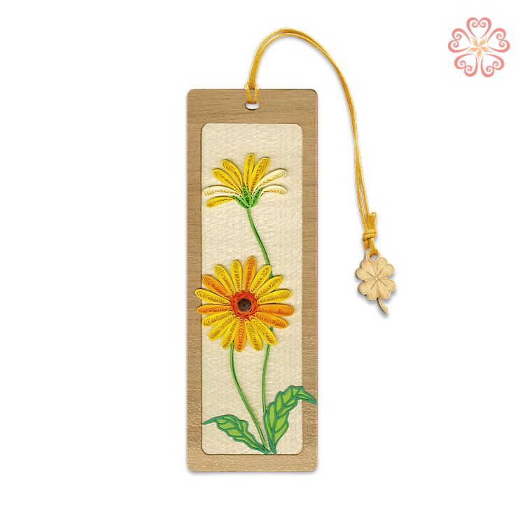 Bookmark Giấy Xoắn Nghệ Thuật - Hoa Cúc Đồng Tiền - Gerbera Daisy - Flower - Việt Net - VN6BM412149NN