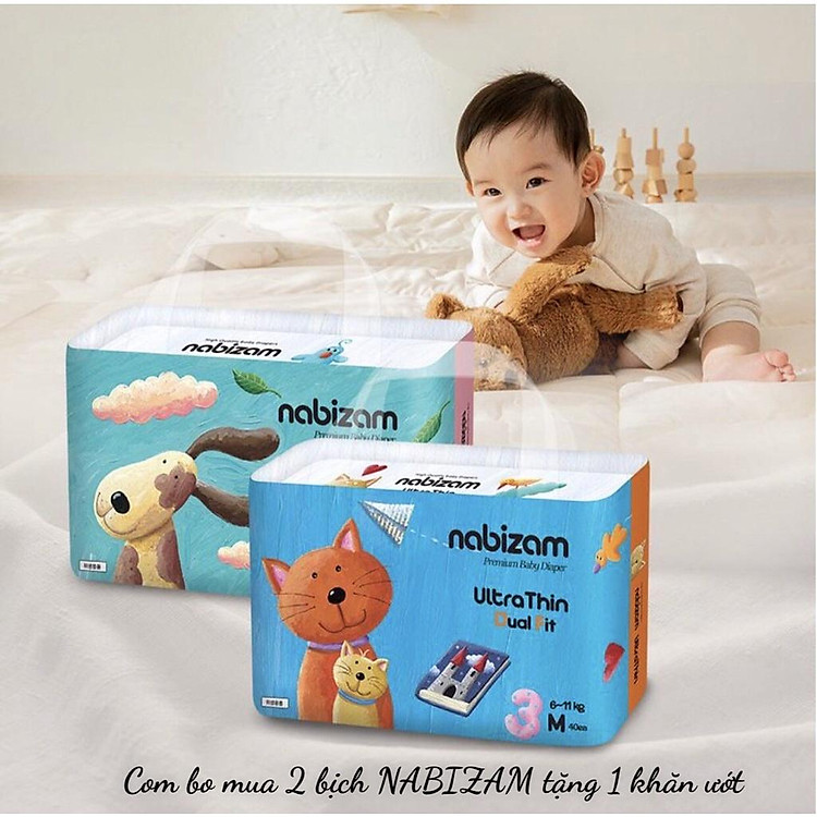 COMBO 2 Tã Nabizam Siêu Mỏng Chính hãng Ưu đãi - Hình ảnh 2