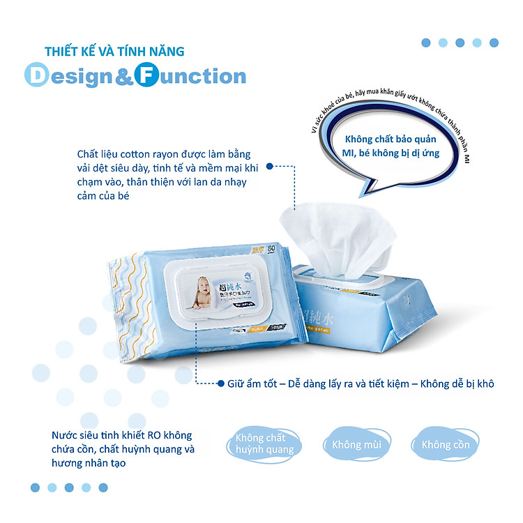 Khăn Giấy Ướt Không Mùi Cho Bé Uy tín Giá tốt - Hình ảnh 4