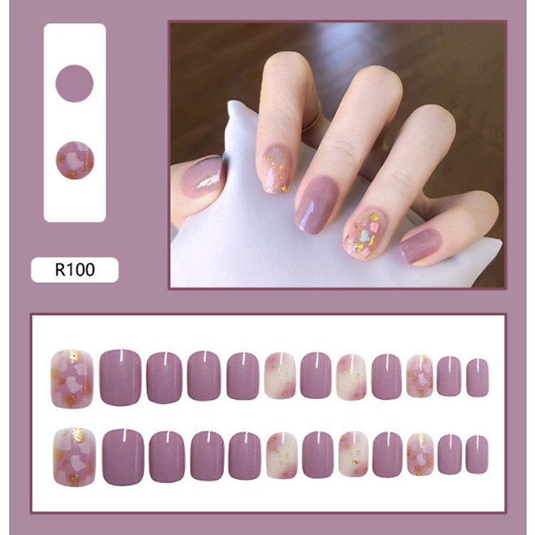 Bộ 24 móng tay giả nail thơi trang (như hình-R-100)