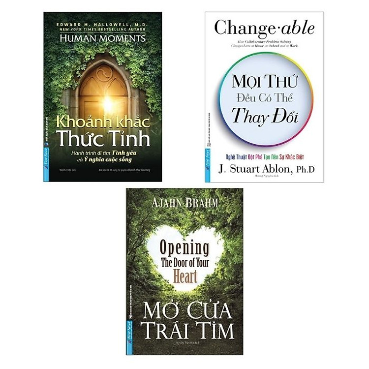 Combo 3 cuốn sách: Khoảnh Khắc Thức Tỉnh - Hành Trình Đi Tìm Tình Yêu Và Ý Nghĩa Cuộc Sống + Mở Cửa Trái Tim (Tái Bản 2020) + Mọi Thứ Đều Có Thể Thay Đổi