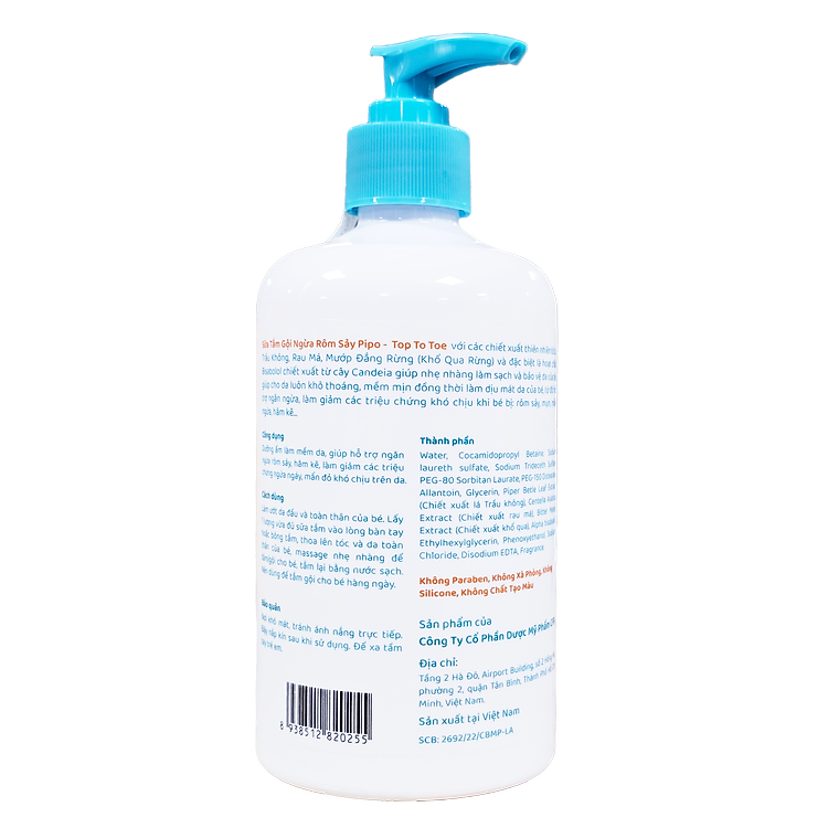 Tắm Gội Ngừa Rôm Sảy PIPO 250g Chính hãng Giá rẻ - Hình ảnh 5