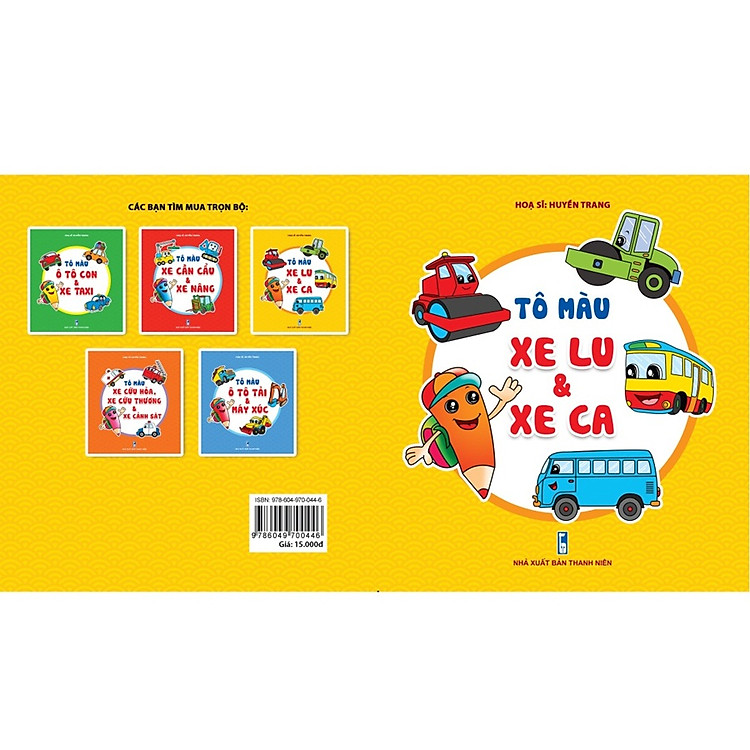 Tô màu Xe lu và xe ca