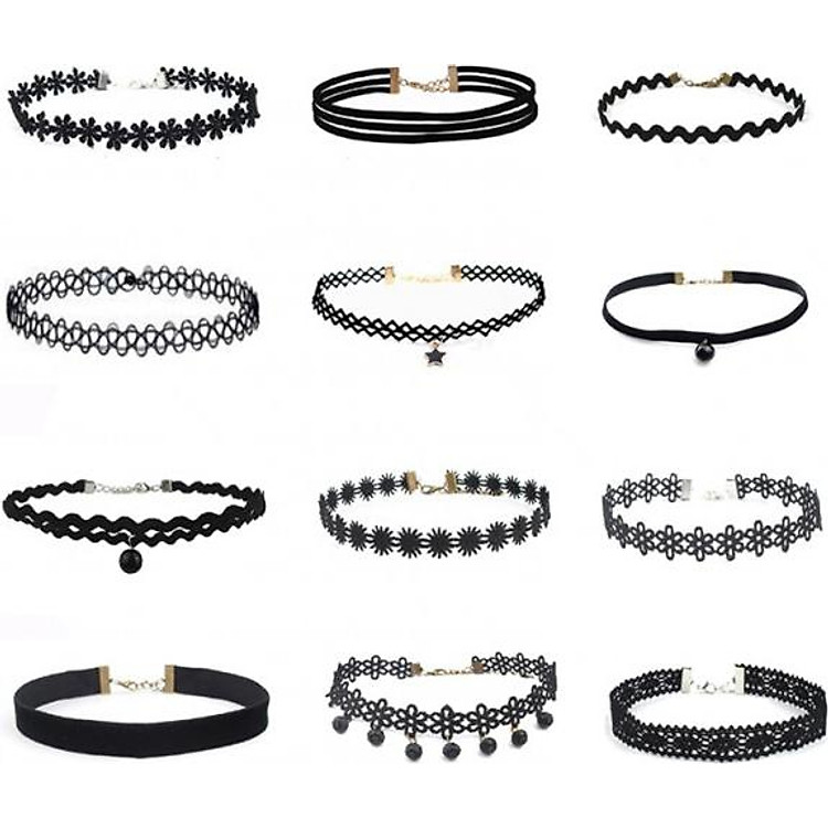 Set 12 vòng cổ choker nữ