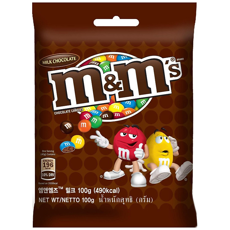 Kẹo Chocolate M&M's® Milk Gói 100g