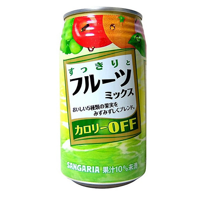 Combo 6 lon Nước soda Sangaria Calorie Off 340gr (Nhiều vị)