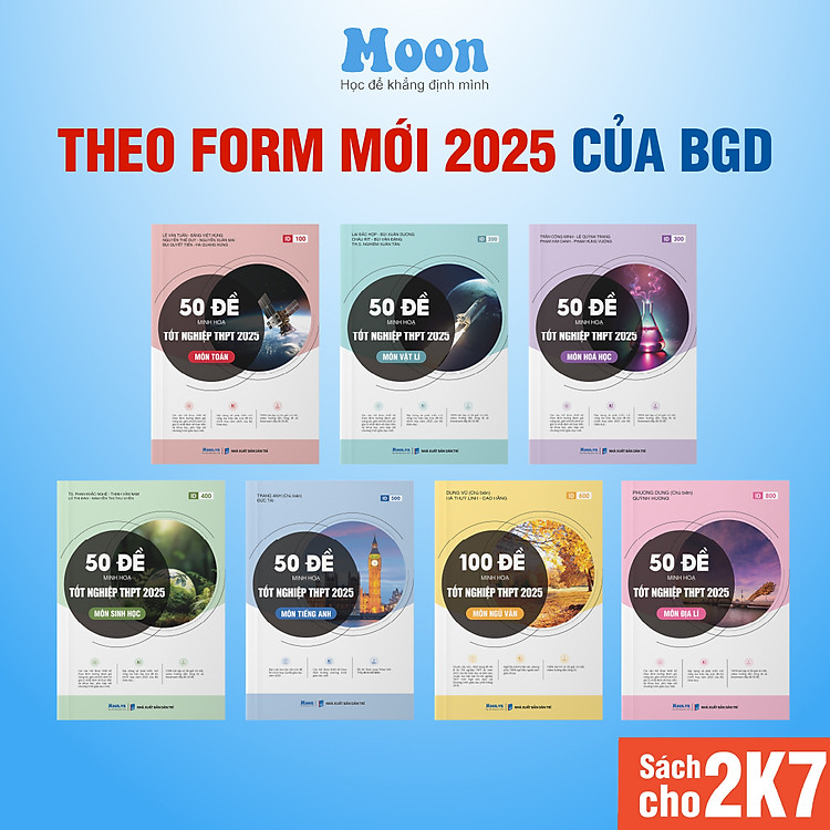 Bộ Đề Minh Hoạ Ôn Thi THPT 2025 môn Toán, Lý, Hoá, Sinh, Anh, Văn, Sử, Địa