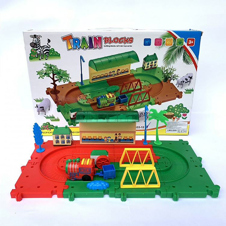 Bộ Đồ Chơi Mô Hình Đường Ray Xe Lửa Chạy Pin BENRIKIDS-LT533-12