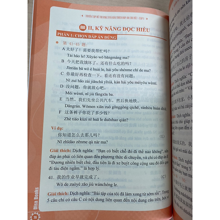 Bộ đề tuyển tập đề thi năng lực Hán Ngữ HSK 3 và đáp án giải thích chi tiết - Ảnh 8