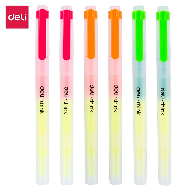 Bút nhớ dòng Deli 2 đầu (6 chiếc)